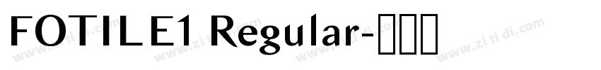 FOTILE1 Regular字体转换 FOTILE1 Regular字体转换